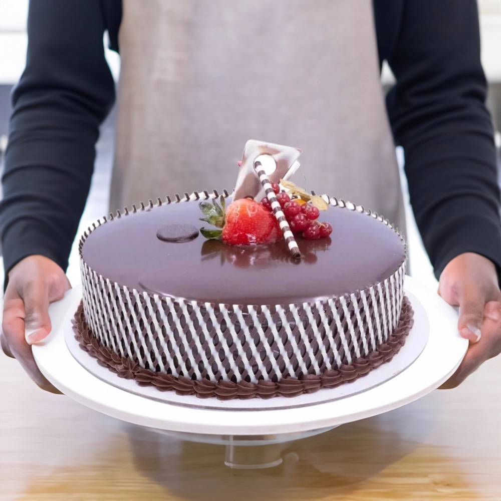 A 1 kg of chocolate truffle lattice cake