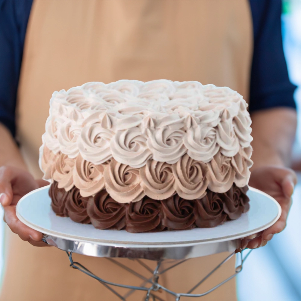 A 1 kg of chocolate swirl cake