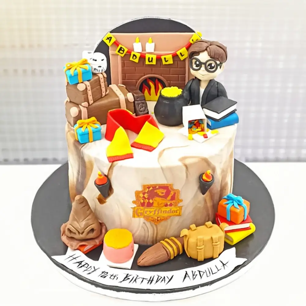 Harry Potter 3D themed cake designed for magical party celebrations
