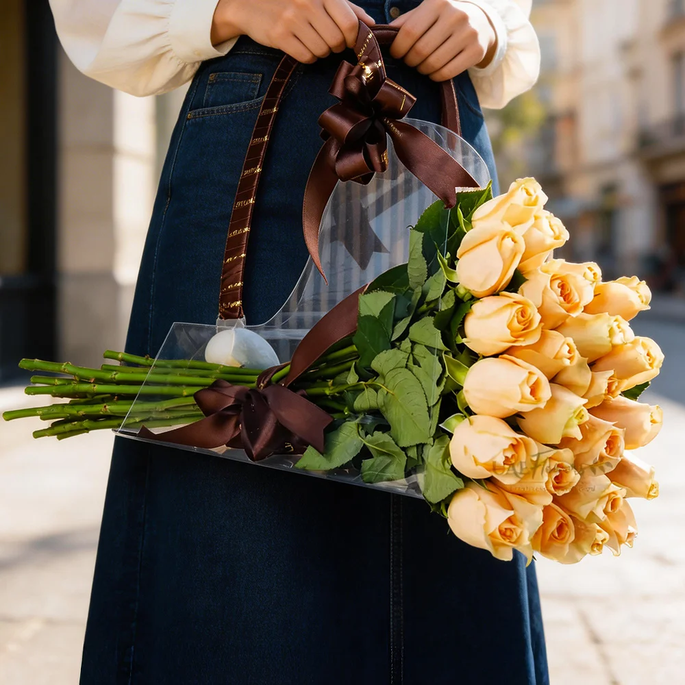 20 peach roses