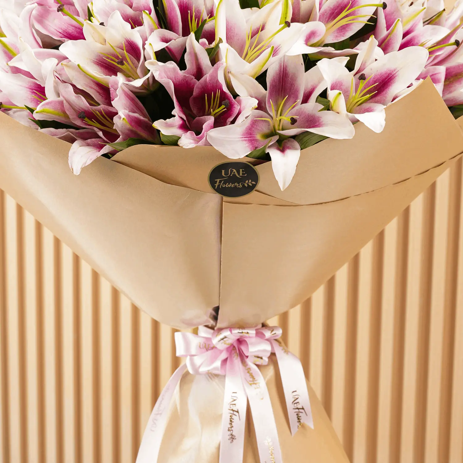 bouquet of 20 pink lilies