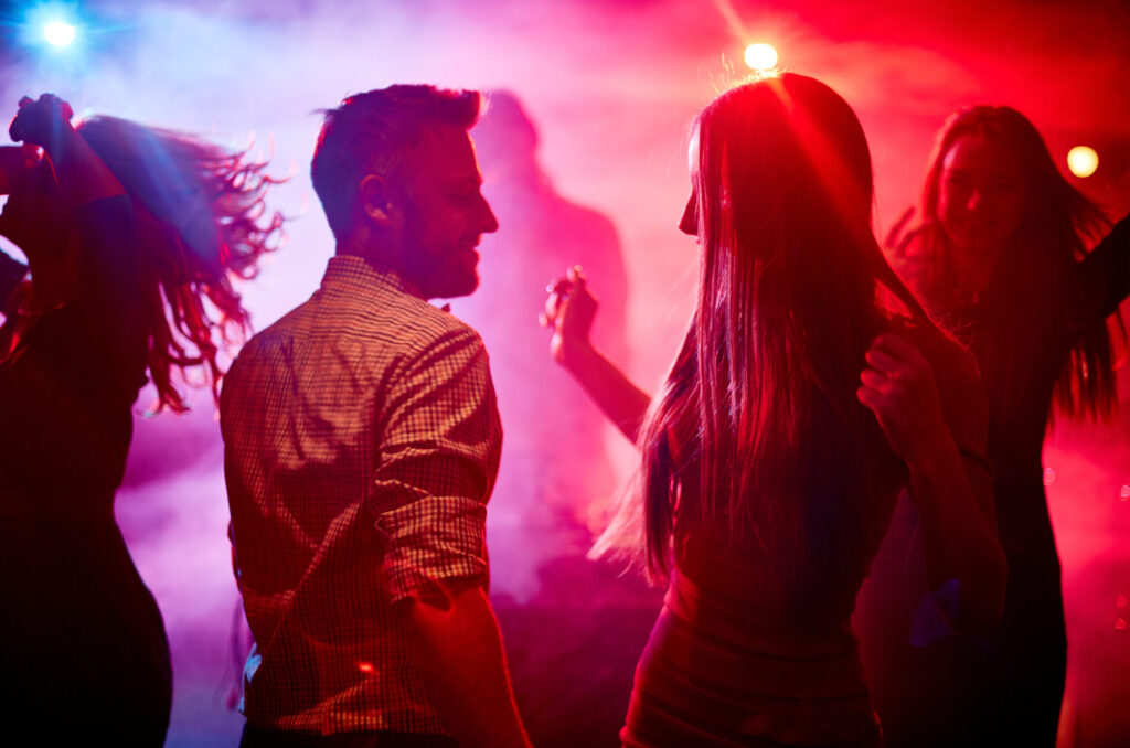 Couple dancing in the club